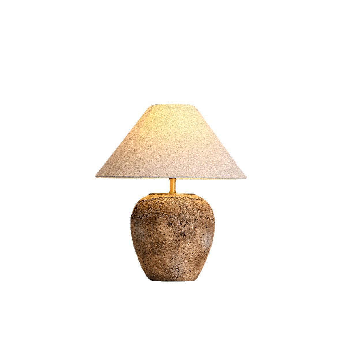 Ceramic Table Lamp with Fabric Shade | Modern Shabby Chic Bedside Lamp