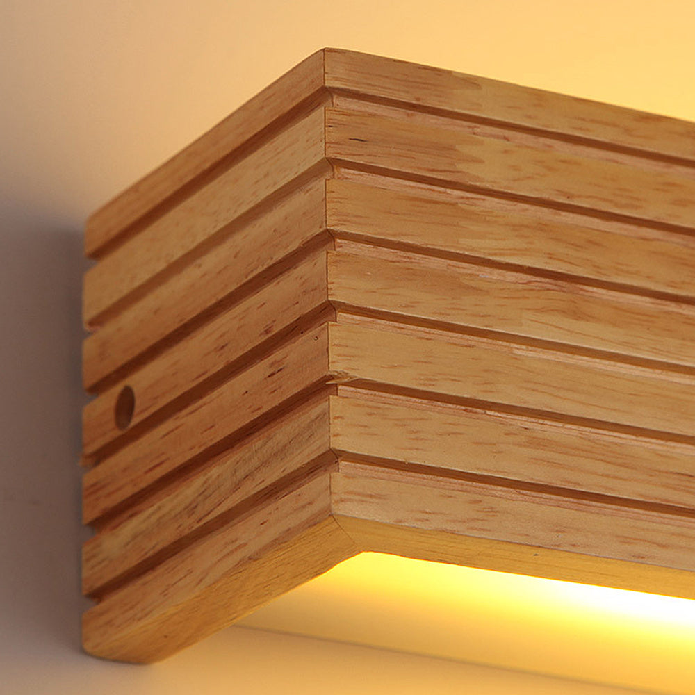 Modern Wood LED Wall Sconce Dimmable Indoor