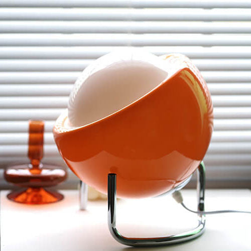 Nordic Vintage Orange Glass Planet Table Lamp