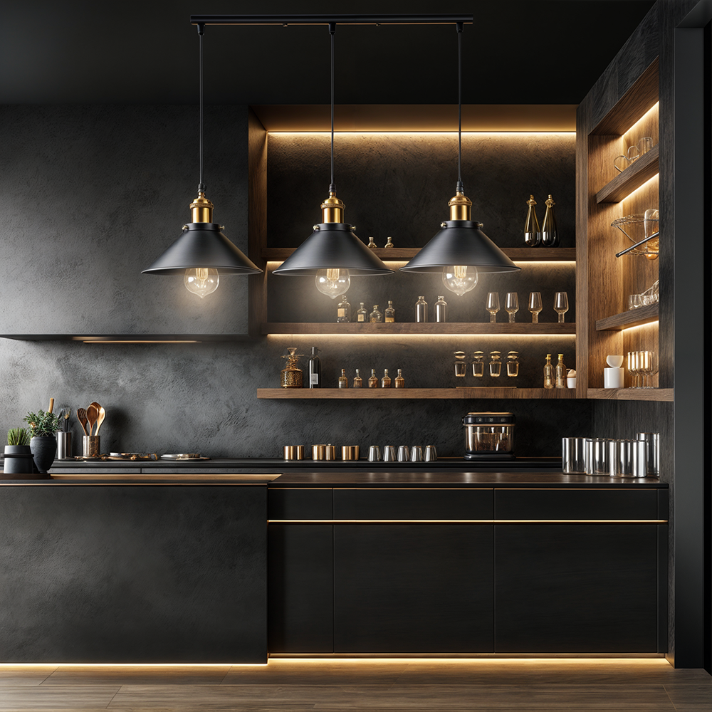 Industrial Vintage Pendant - Retro Farmhouse Kitchen Island Lamps
