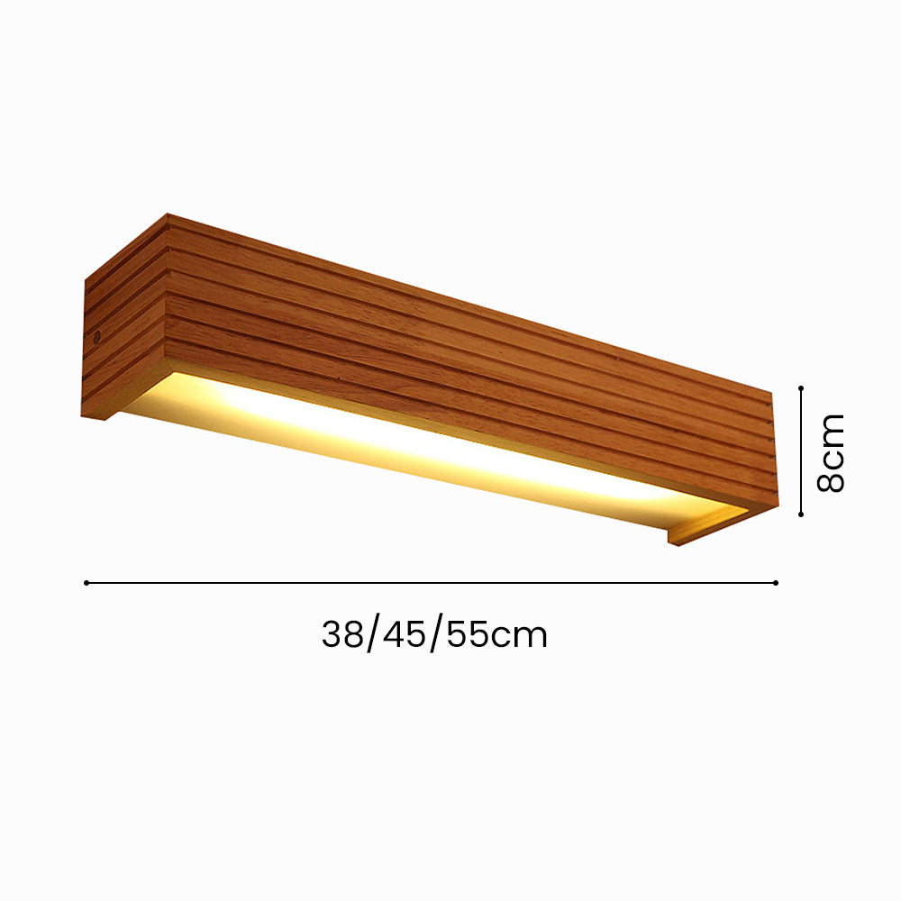 Modern Wood LED Wall Sconce Dimmable Indoor