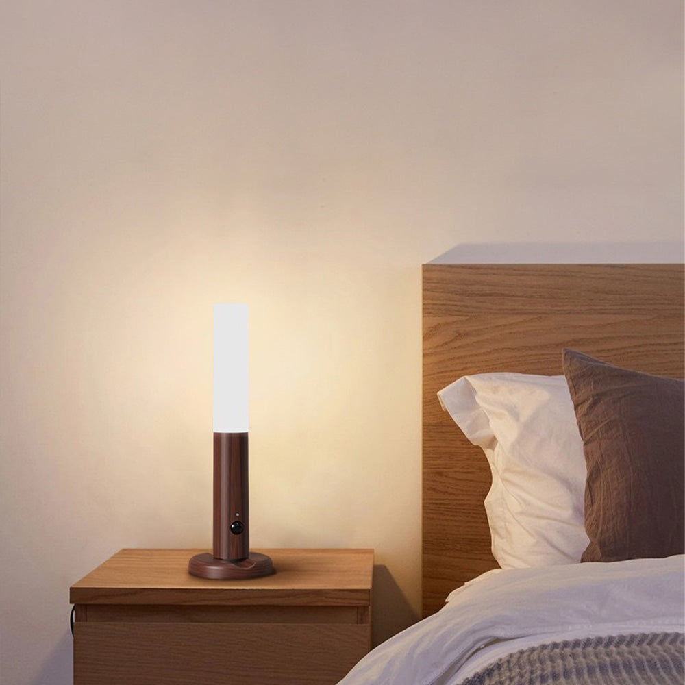 LED Motion Sensor Wall Light Wood Wireless Rechargeable
