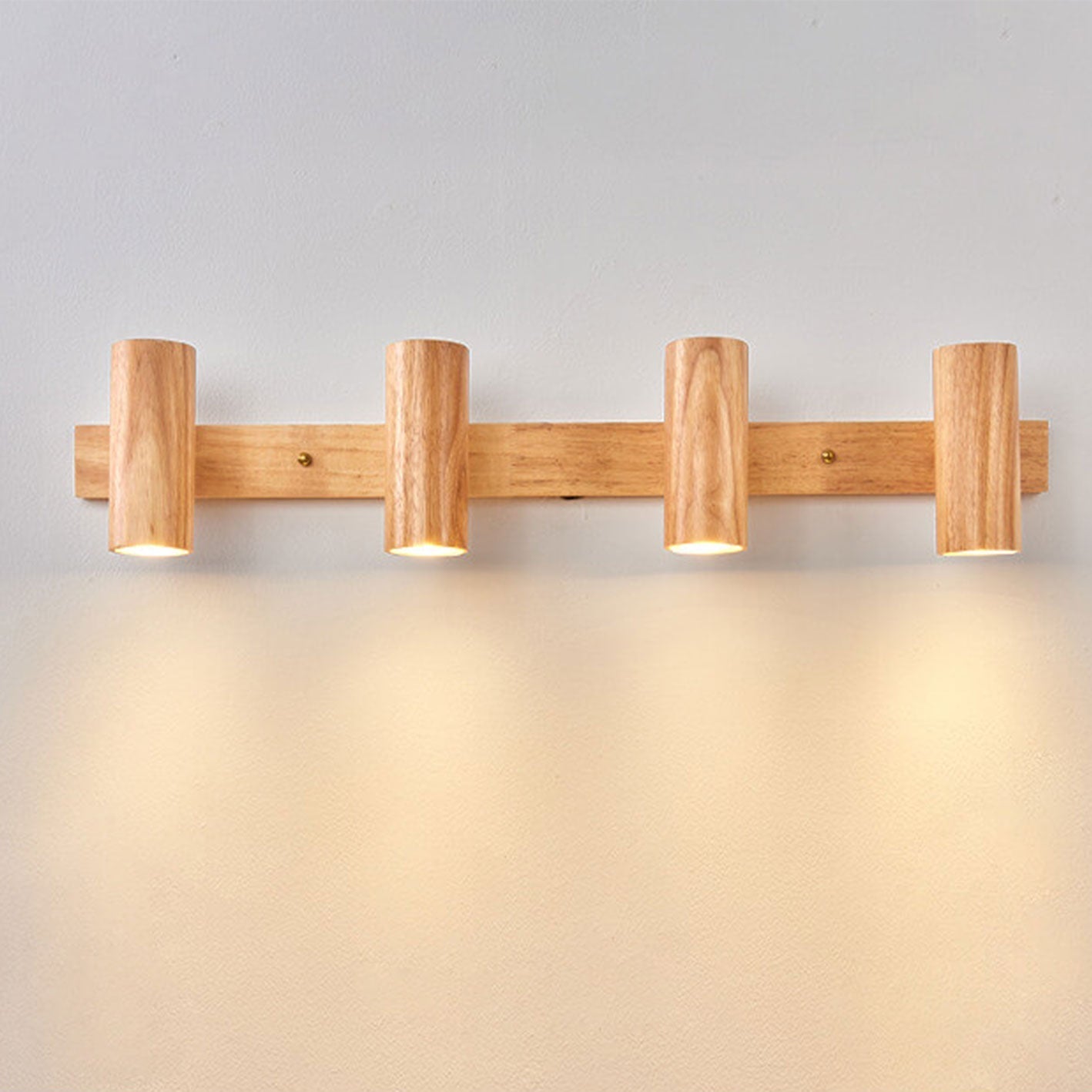 Modern Wooden Wall Light | Minimalist Track Spotlight Sconce
