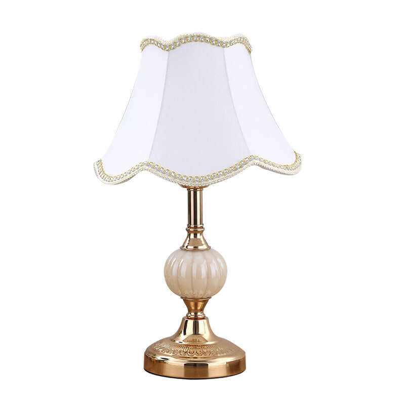Nordic Vintage Table Lamp | Elegant Fabric Shade Bedside Lamp