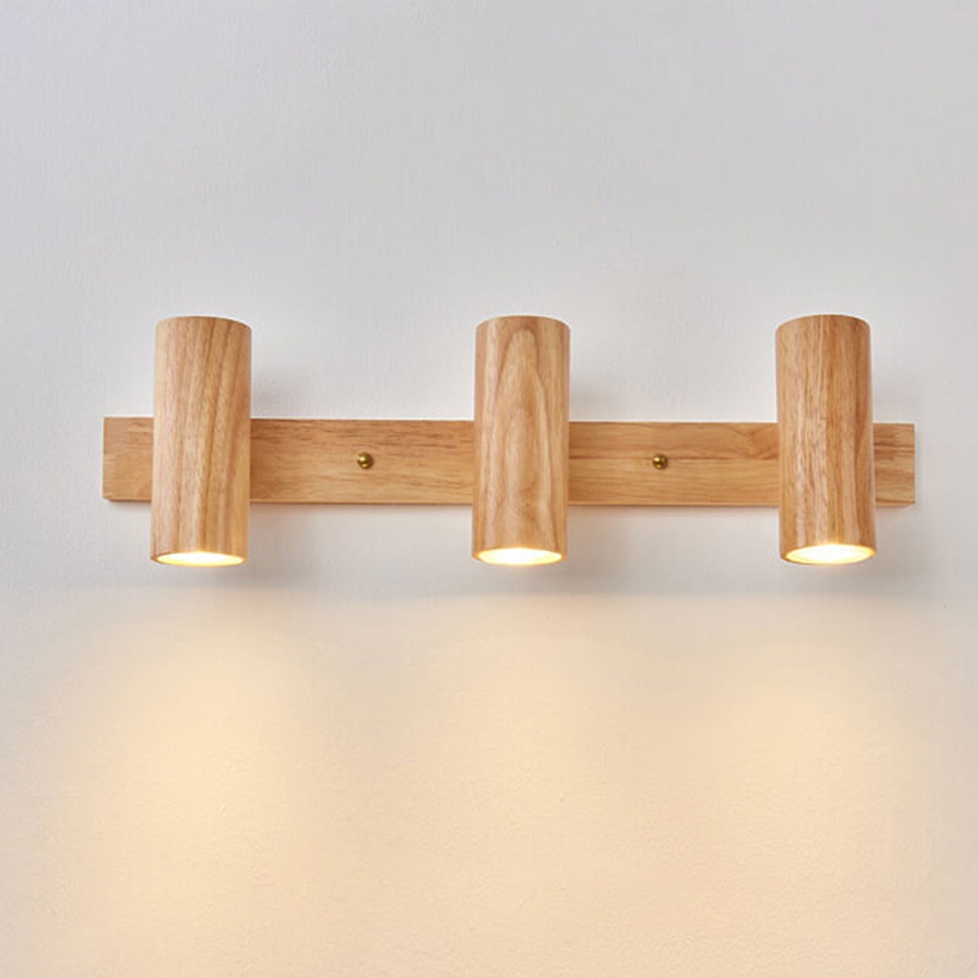 Modern Wooden Wall Light | Minimalist Track Spotlight Sconce