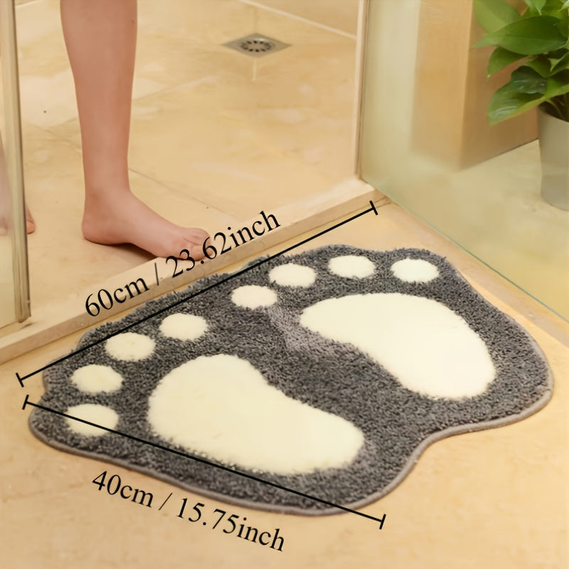 Foot-Shaped Bath Mat – Soft Non-Slip Bathroom Rug for Comfort & Safety