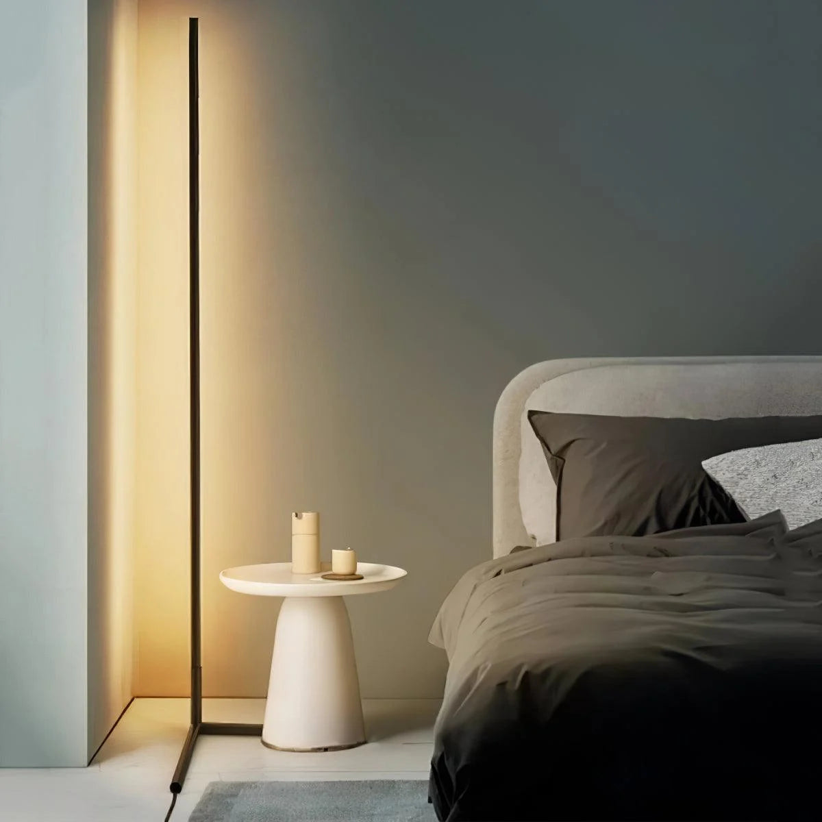 KYOTO | Minimalist Smart LED Corner Floor Lamp – Ambient Mood Lighting