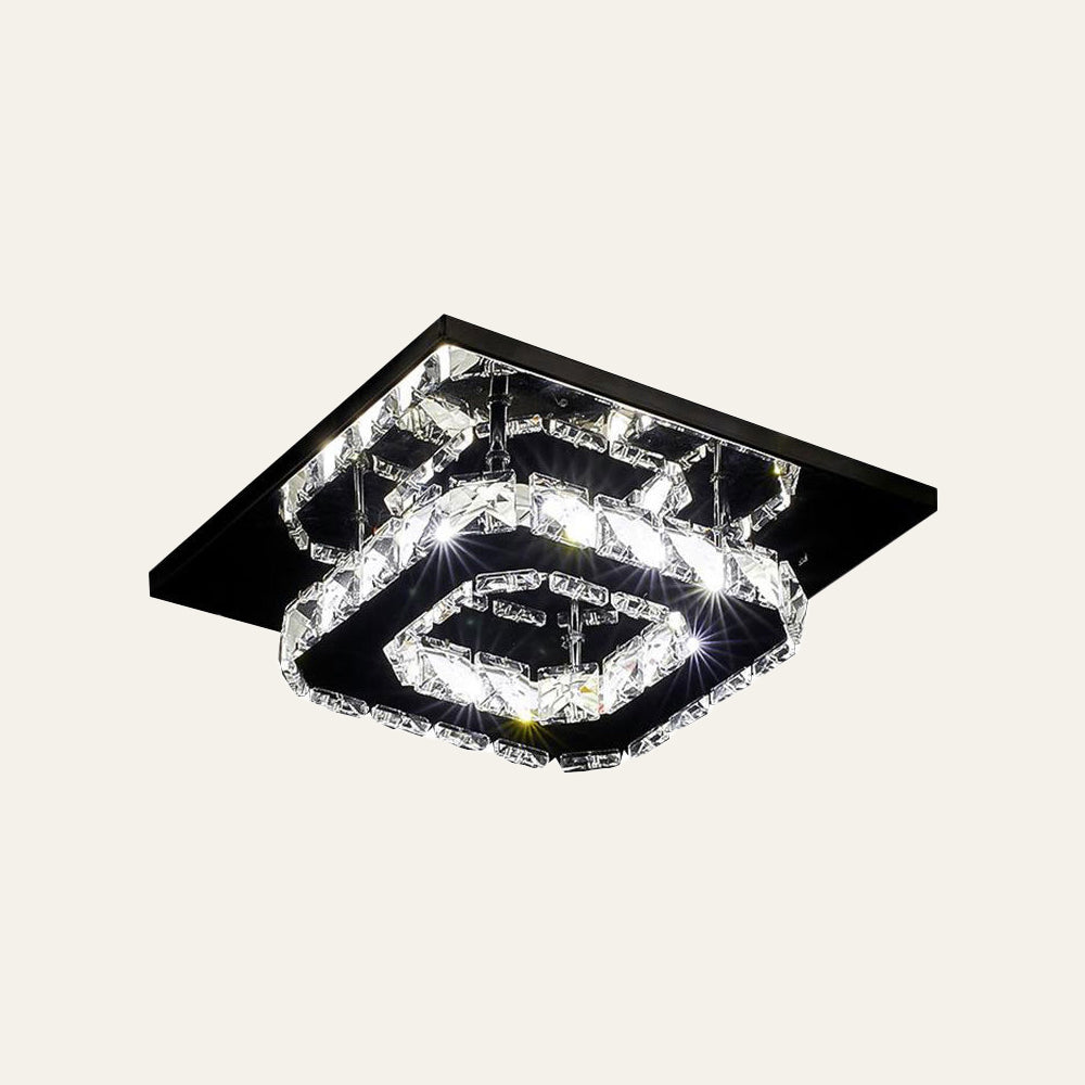 Crystal LED Flush Mount Ceiling Light Modern Dimmable