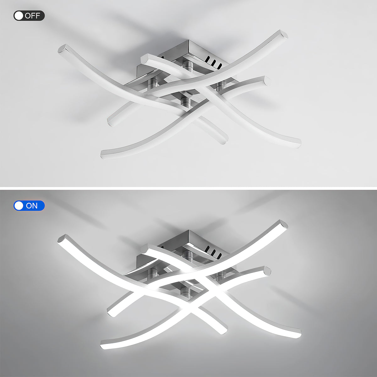 Modern LED Flush Mount Ceiling Light Aluminum Dimmable