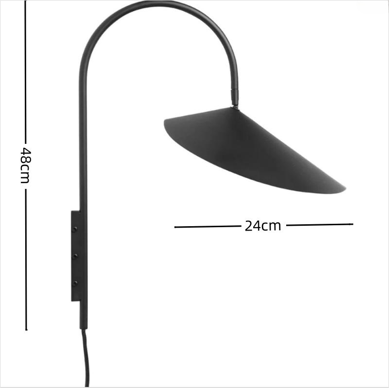 Modern Iron Petal Style Wall Sconce - Semi-Circle Up/Down Light