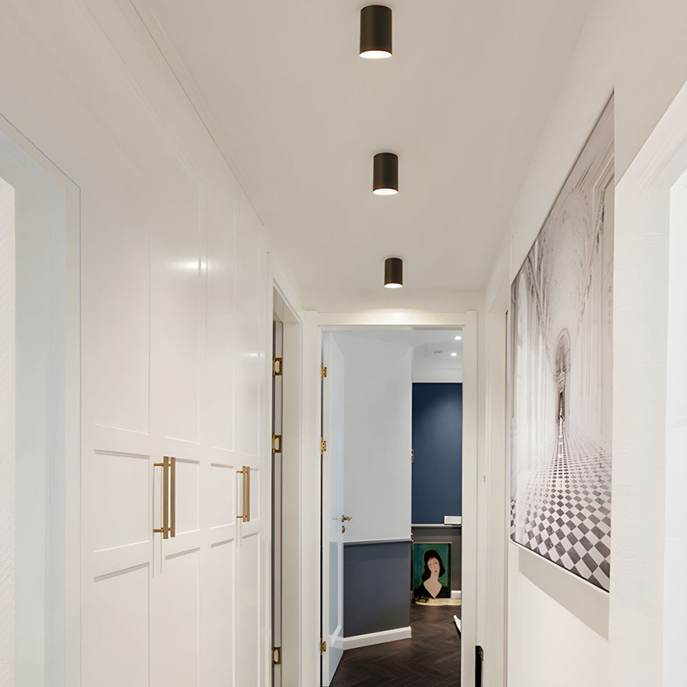 Modern Aluminum LED Downlight - Cylindrical Flush Mount Ceiling Light