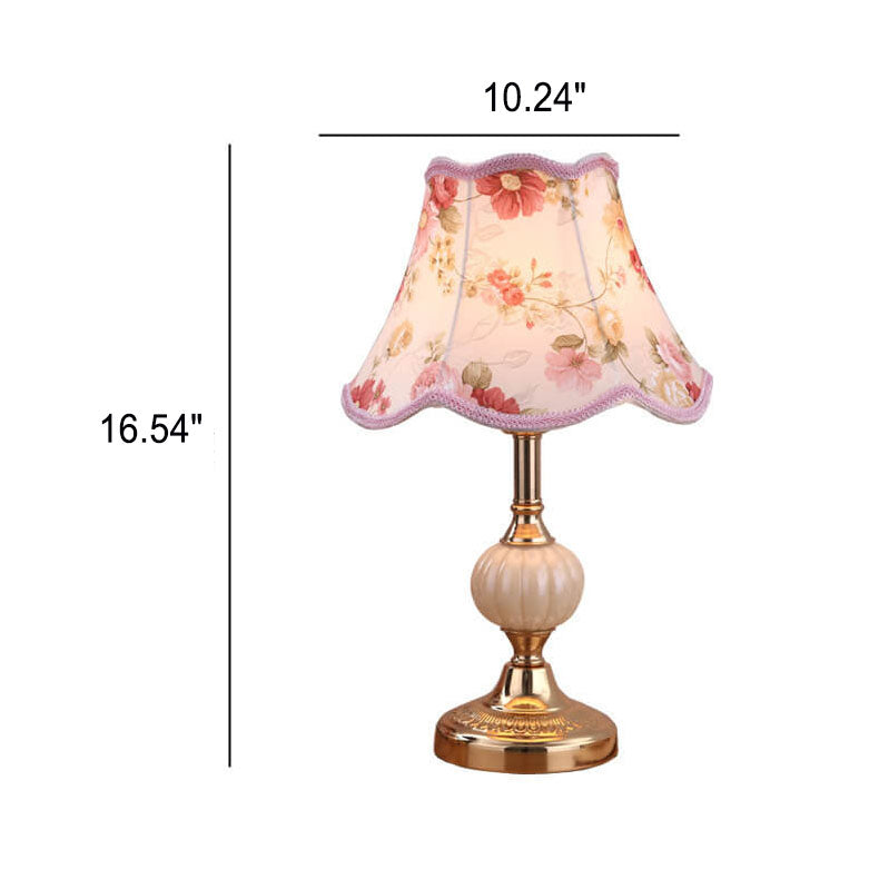 Nordic Vintage Table Lamp | Elegant Fabric Shade Bedside Lamp