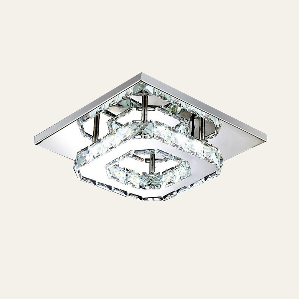 Crystal LED Flush Mount Ceiling Light Modern Dimmable