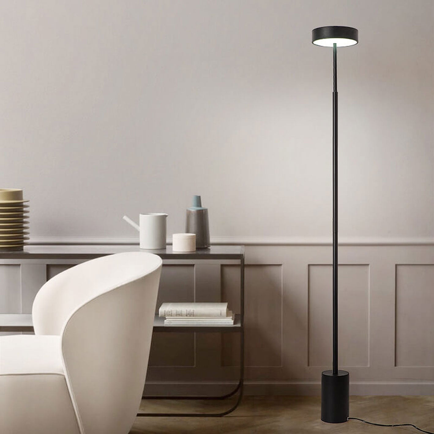Slim LED Column Floor Lamp – Nordic Minimalist Lighting