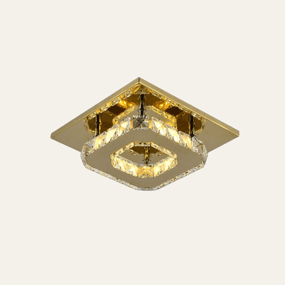 Crystal LED Flush Mount Ceiling Light Modern Dimmable