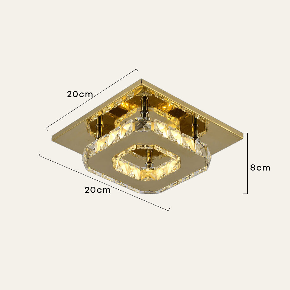 Crystal LED Flush Mount Ceiling Light Modern Dimmable