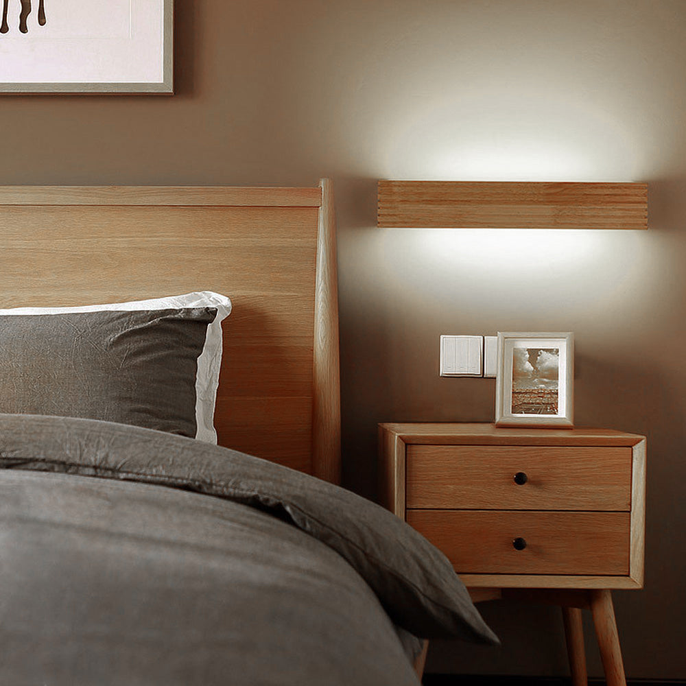 Modern Wood LED Wall Sconce Dimmable Indoor