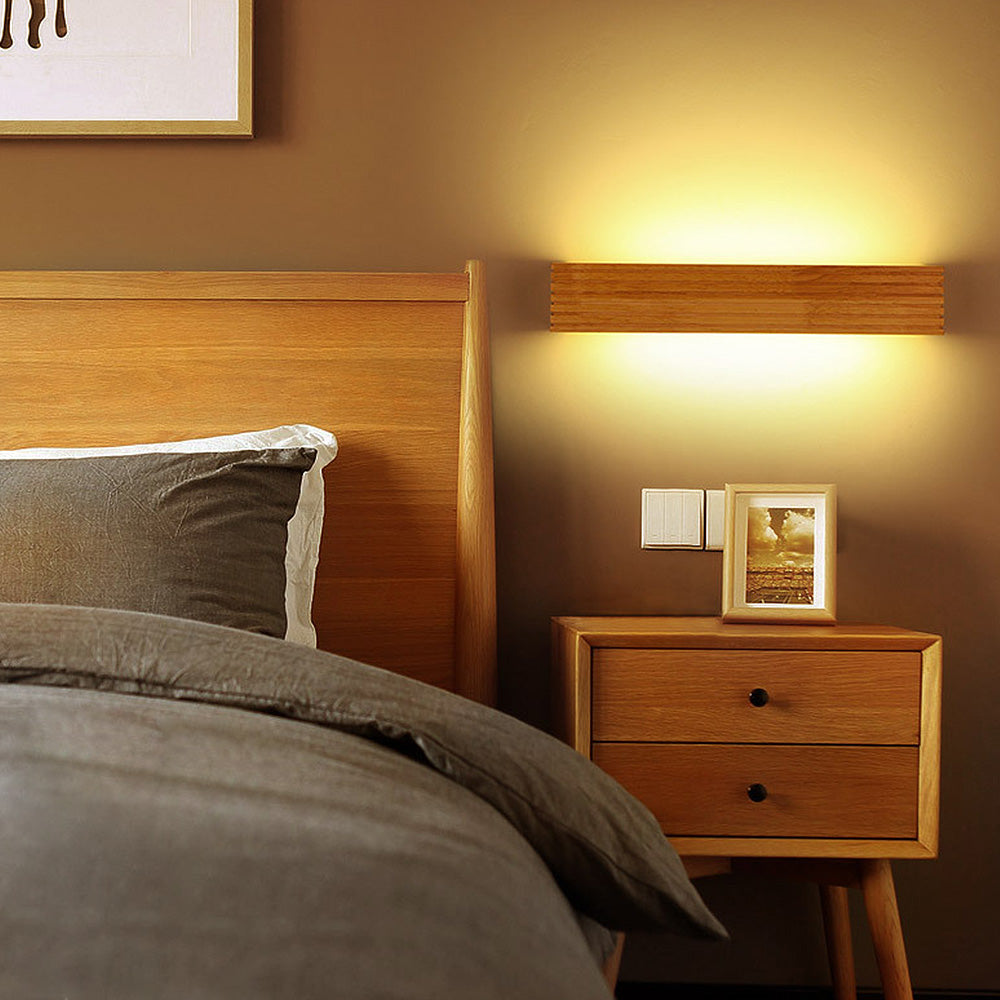 Modern Wood LED Wall Sconce Dimmable Indoor