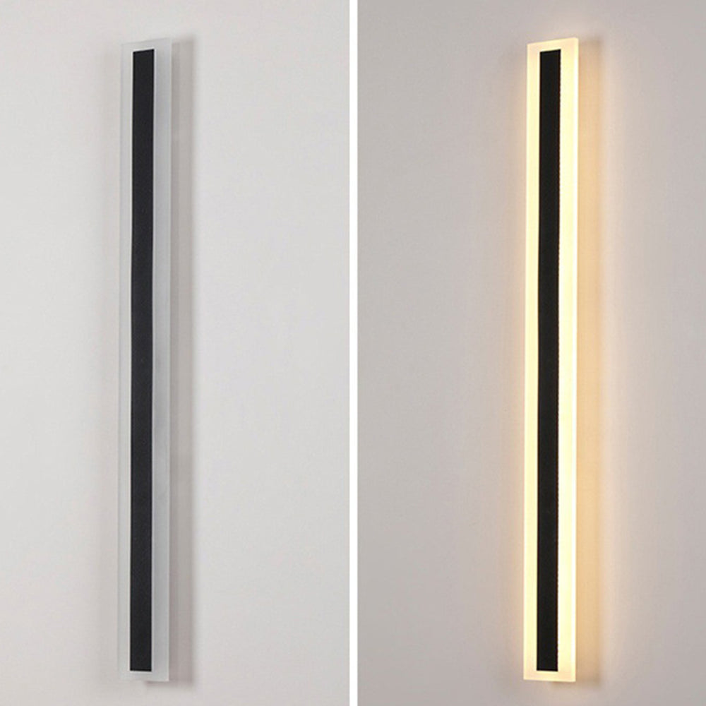 Modern Outdoor LED Wall Light – IP65 Waterproof, Minimalist Black Acrylic Sconce