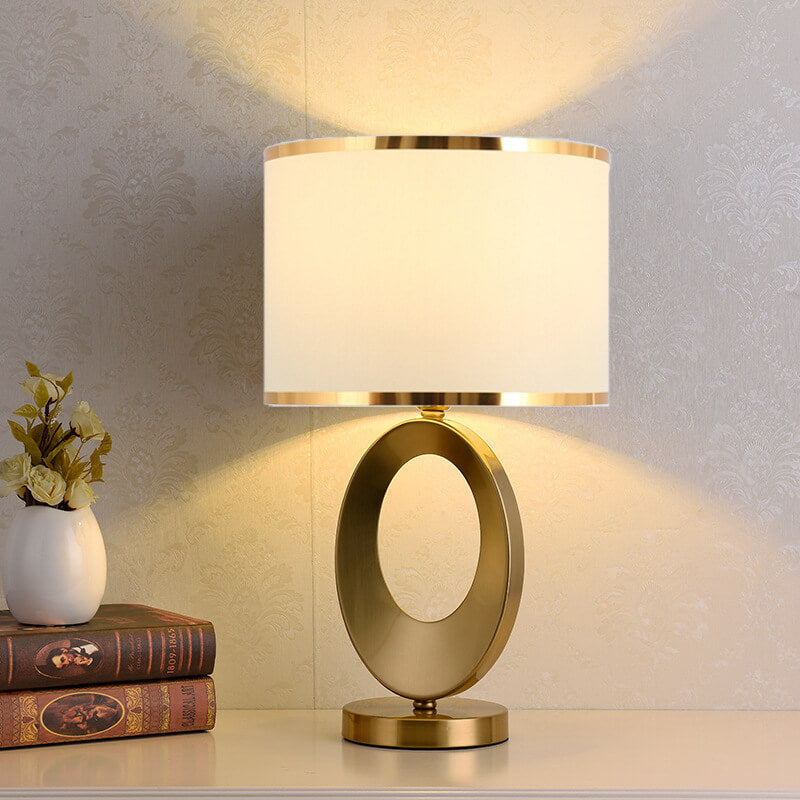 Modern Luxury Fabric Ring Base Table Lamp