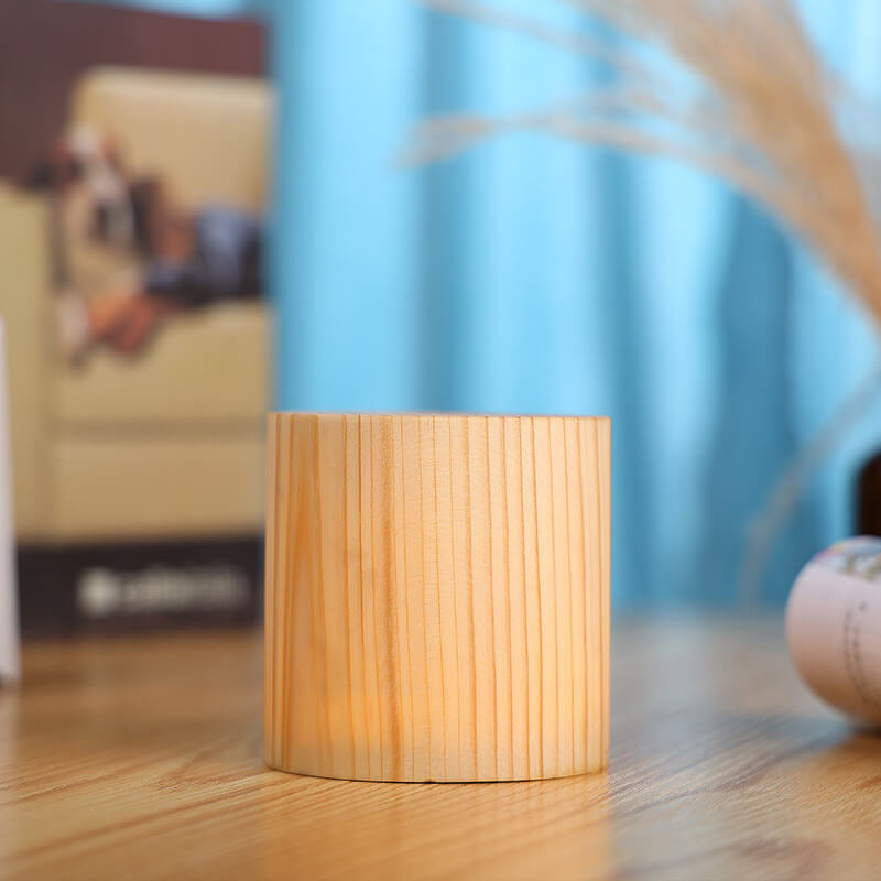 Wood LED Touch Night Light | Modern Wooden Table Lamp