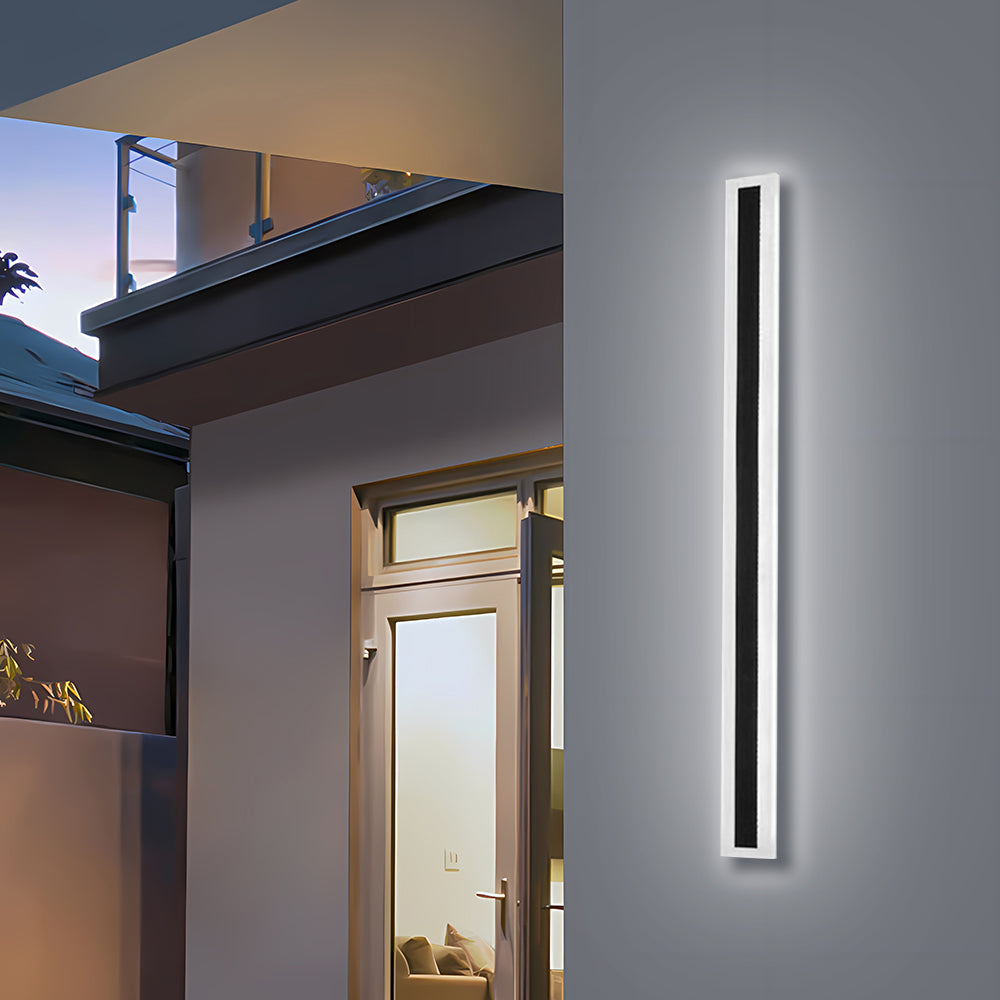 Modern Outdoor LED Wall Light – IP65 Waterproof, Minimalist Black Acrylic Sconce