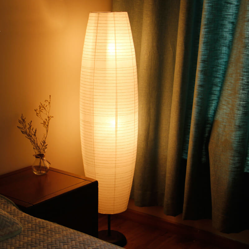 Nordic Rice Paper Floor Lamp | Minimalist Column Standing Lamp