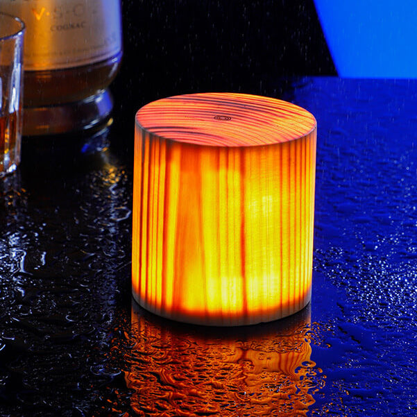 Wood LED Touch Night Light | Modern Wooden Table Lamp