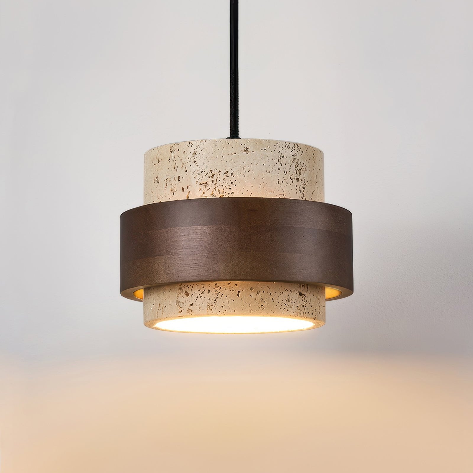 StoneGlow – Pendant Light Made of Natural Stone and Wood
