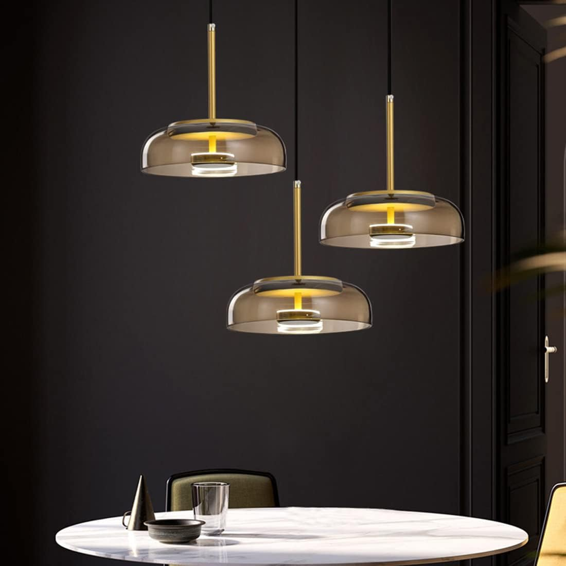 Modern Glass Pendant Light LED Single Dimmable