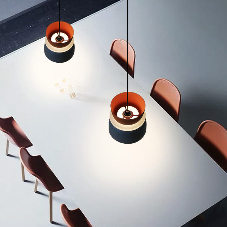 Nordic Colorful Macaron LED Pendant Light - Single Dome Kitchen Island Lamp