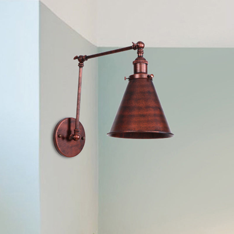 Farmhouse Cone Wall Sconce for Bedroom