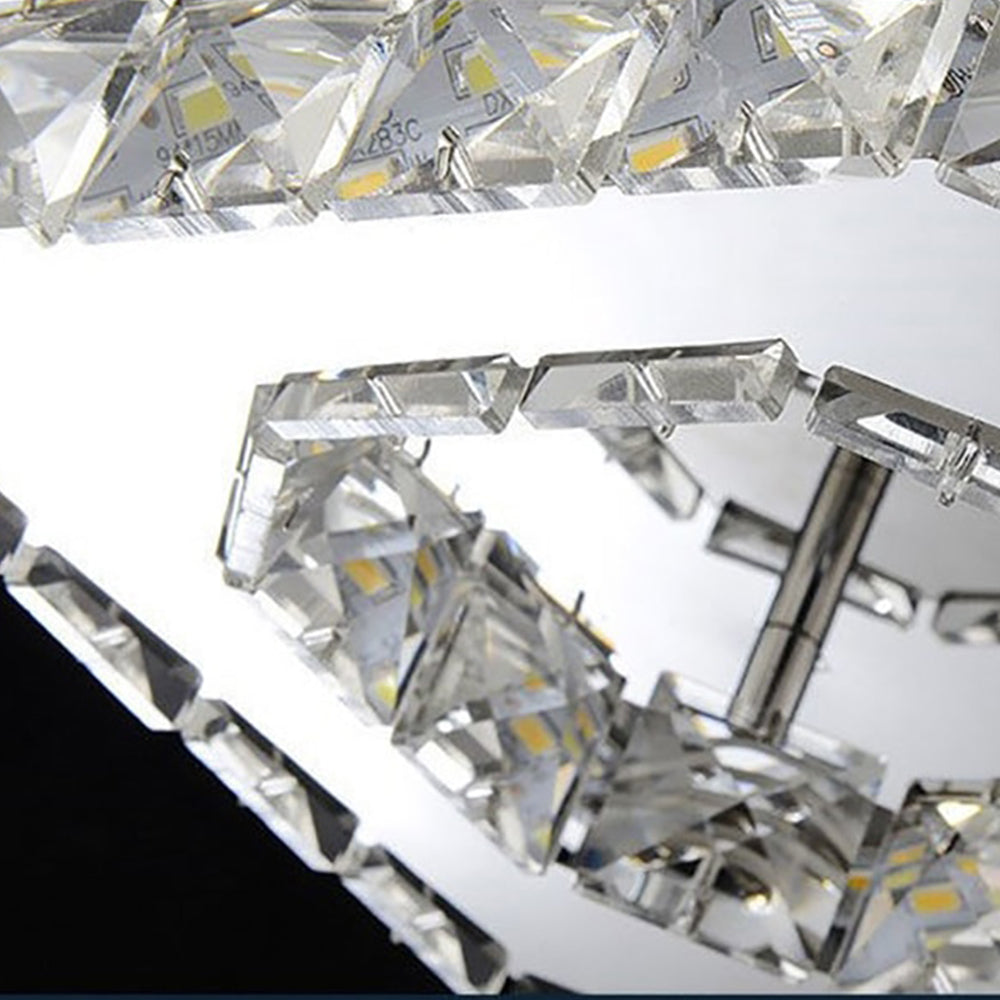 Crystal LED Flush Mount Ceiling Light Modern Dimmable