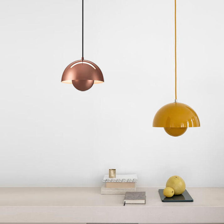 Nordic Macaron Dome Pendant Light - Modern Single Hanging Lamp for Kitchen Island