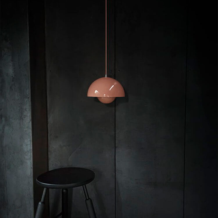 Nordic Macaron Dome Pendant Light - Modern Single Hanging Lamp for Kitchen Island