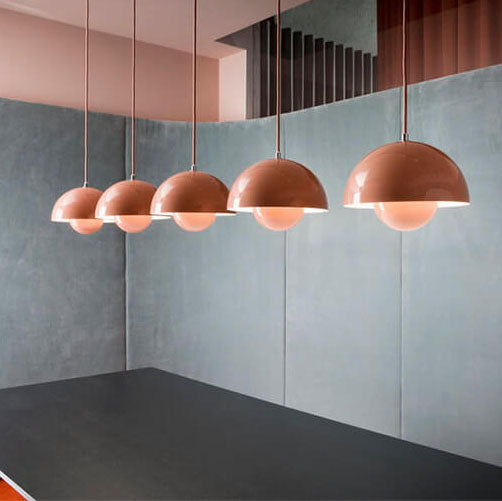 Nordic Macaron Dome Pendant Light - Modern Single Hanging Lamp for Kitchen Island