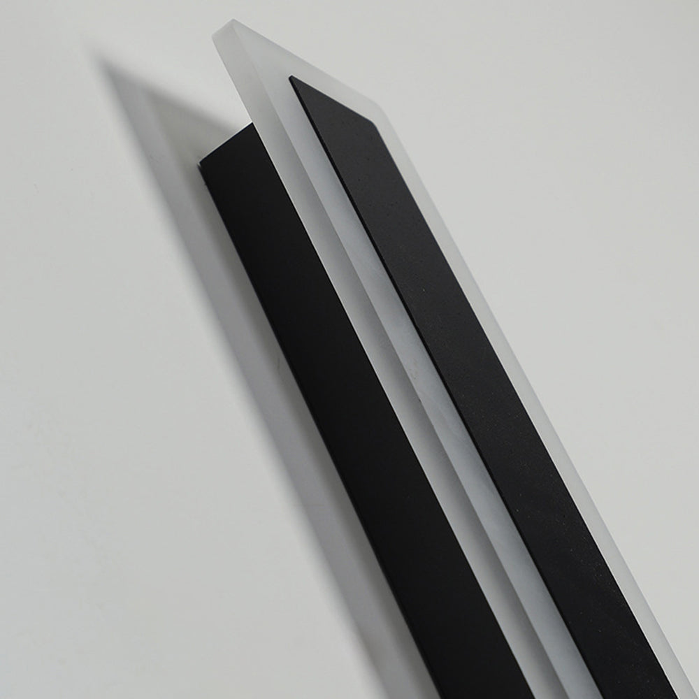 Modern Outdoor LED Wall Light – IP65 Waterproof, Minimalist Black Acrylic Sconce