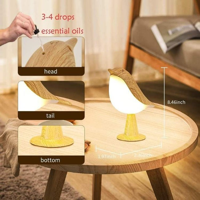 Touch Lamp with Essential Oil Diffuser and Adjustable Brightness