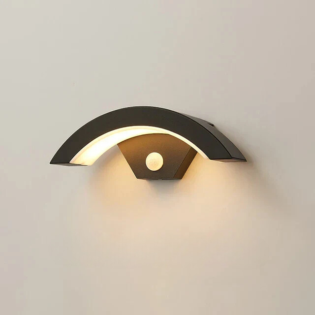GuardaLux - Black Outdoor Motion Sensor Outdoor Wall Light IP65
