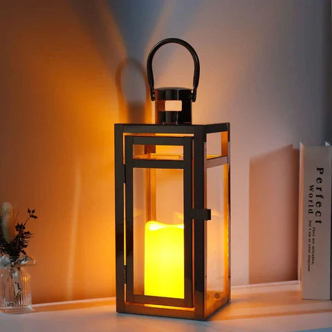 Candle Lanterns 3-Piece Set | Decorative Metal Lanterns for  Outdoor Home