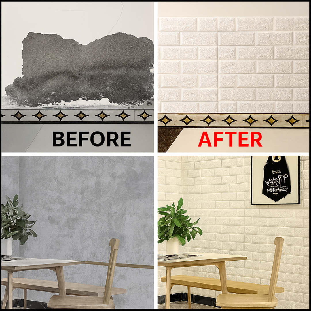 3D Brick Peel and Stick Wallpaper – Realistic Textured Wall Panels (DIY)