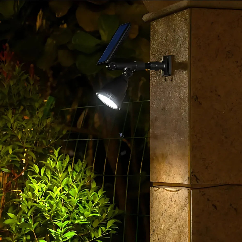 Solar Powered LED Garden Spotlight - Adjustable Outdoor Landscape Lights