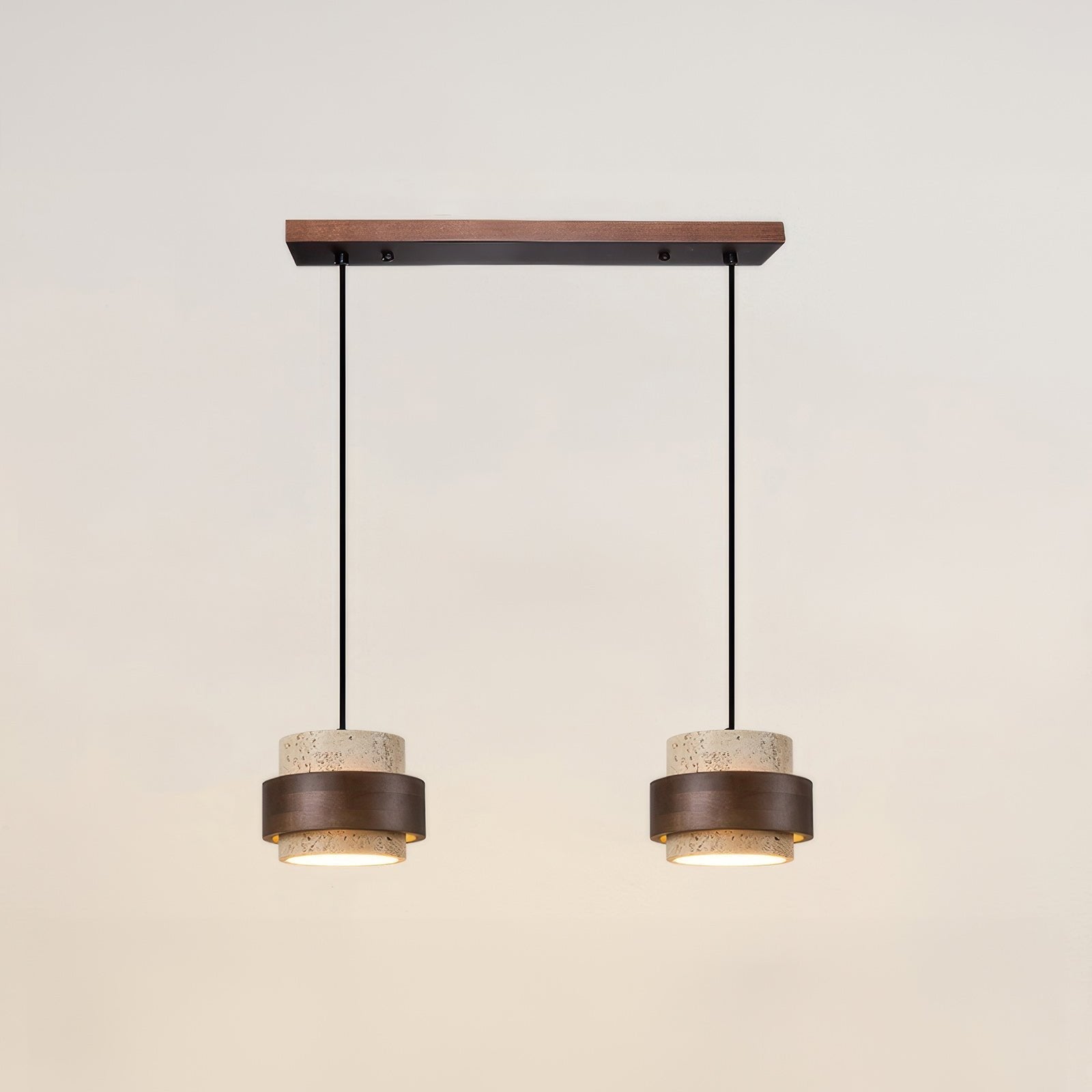 StoneGlow – Pendant Light Made of Natural Stone and Wood