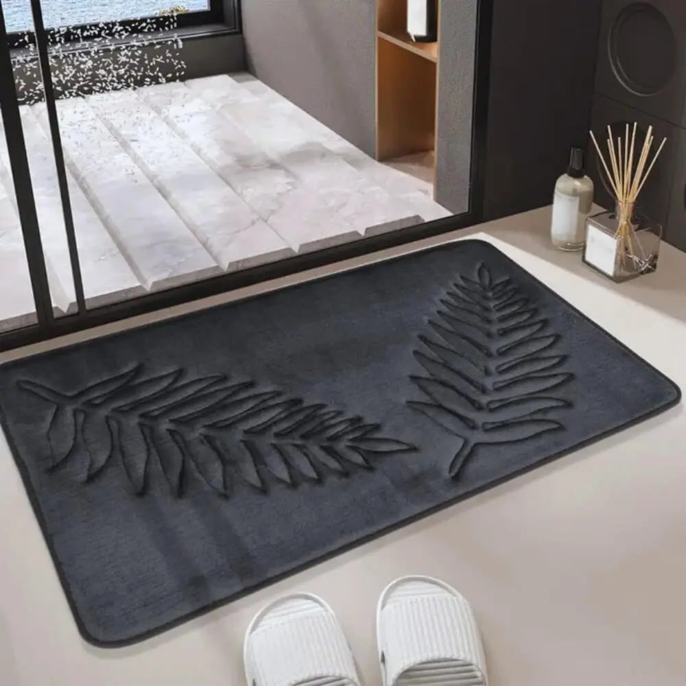 Veloura Leaf Comfort Bath Mat Set • Plush & Absorbent