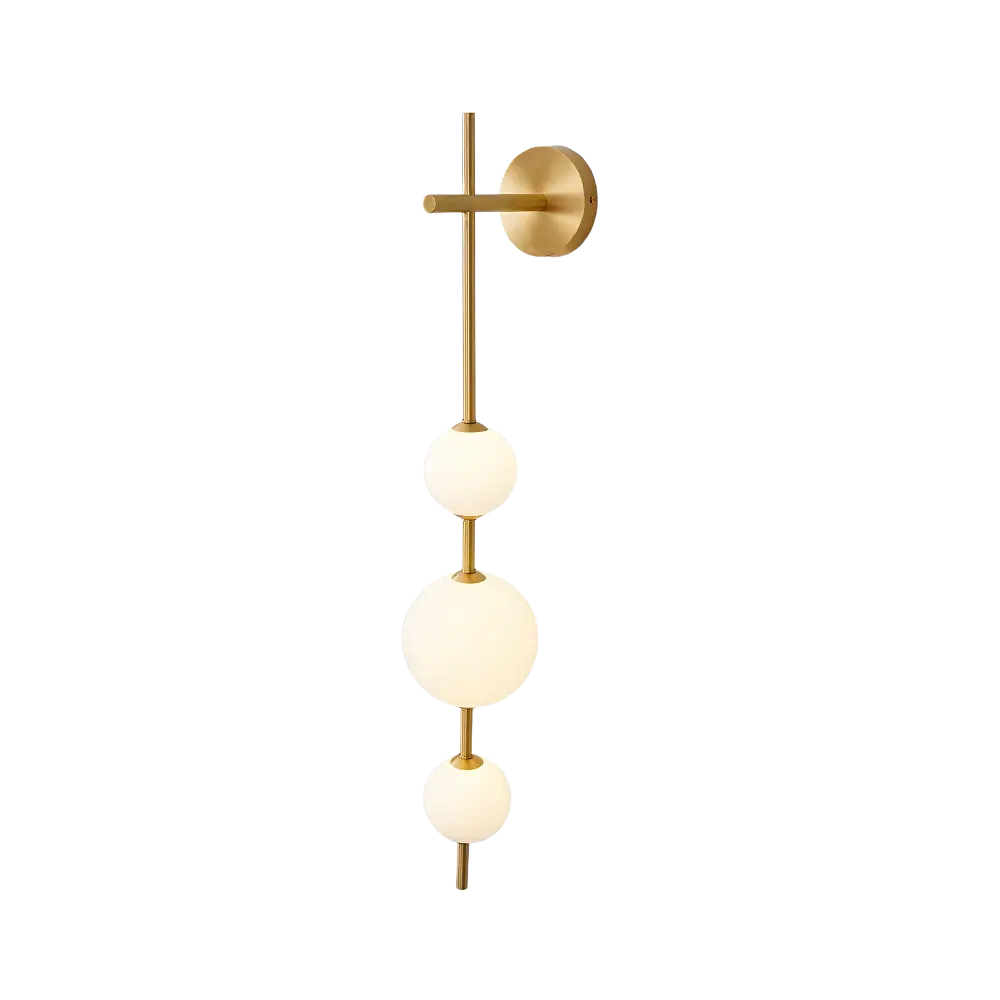 VertaGlow – Artistic Wall Light with Vertical Frame and Globe Design