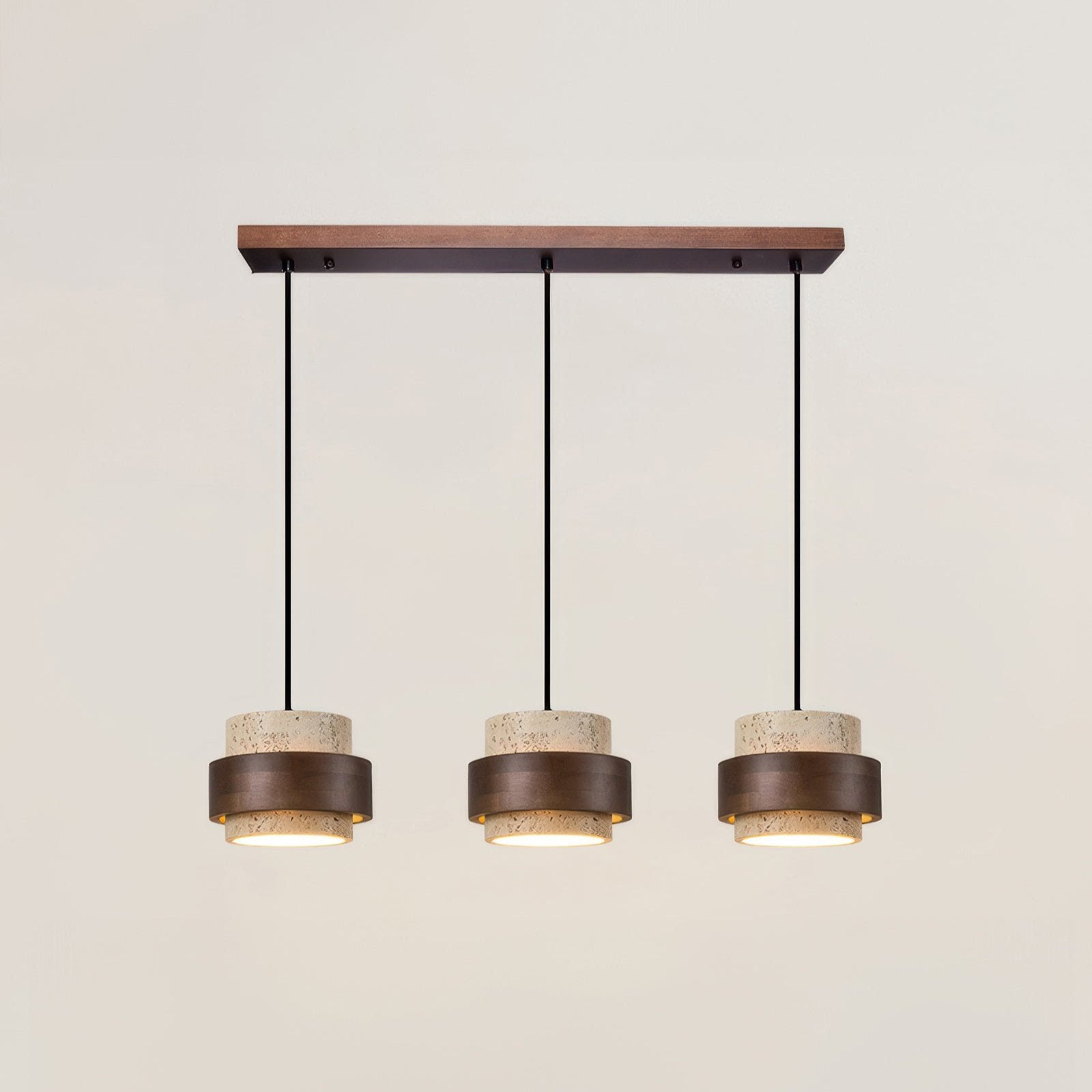 StoneGlow – Pendant Light Made of Natural Stone and Wood