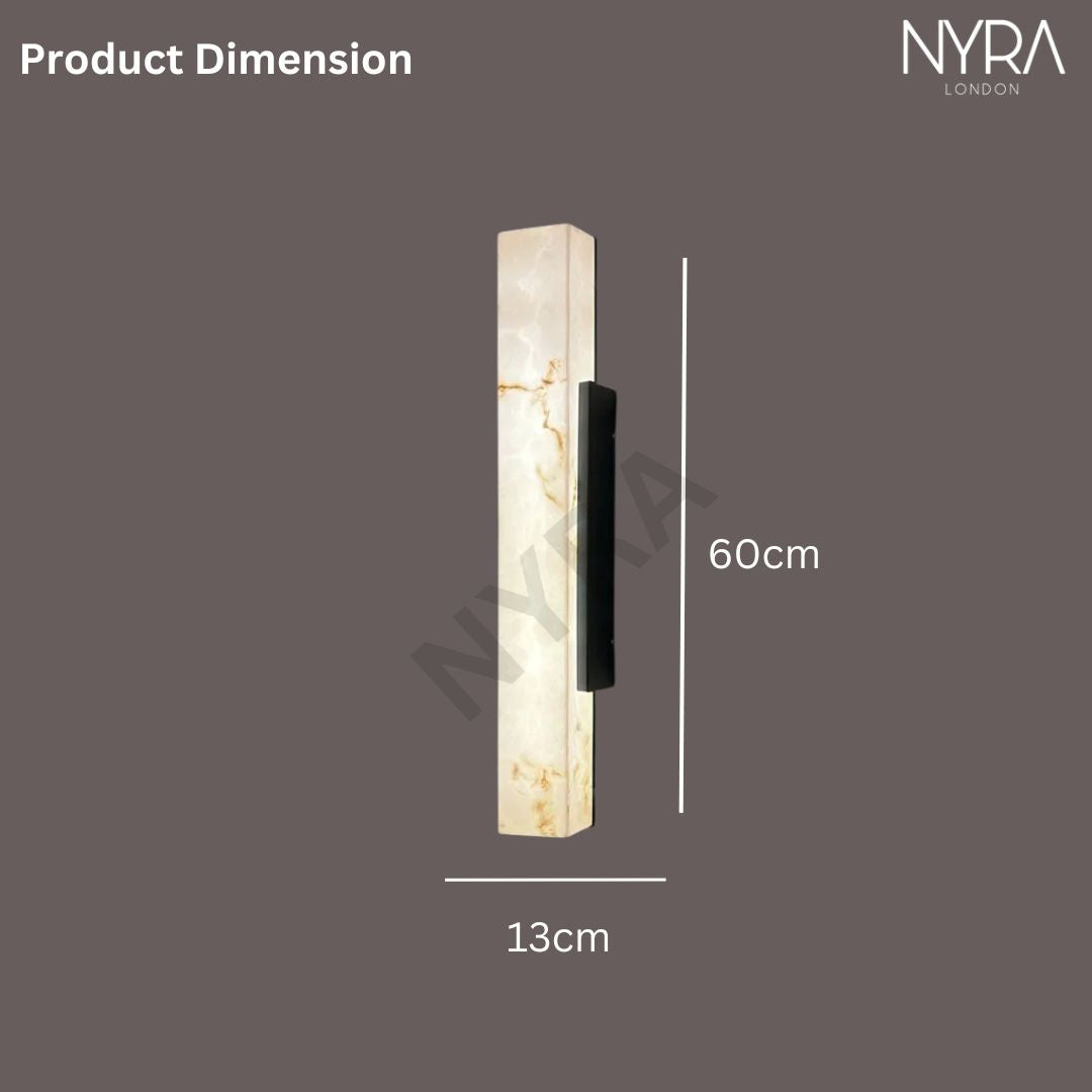 Zoya Outdoor Marble Wall Light – Modern LED Exterior Wall Sconce