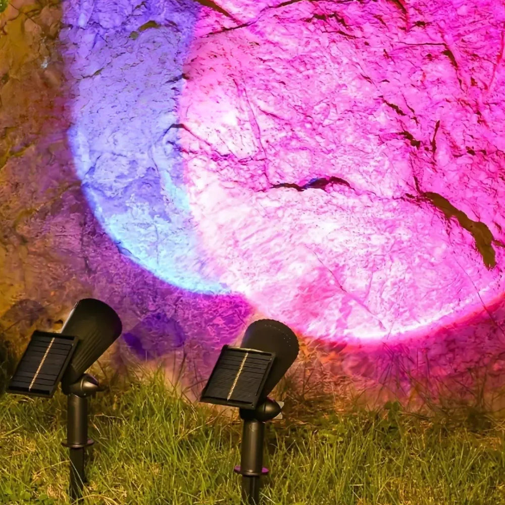 Solar Powered LED Garden Spotlight - Adjustable Outdoor Landscape Lights