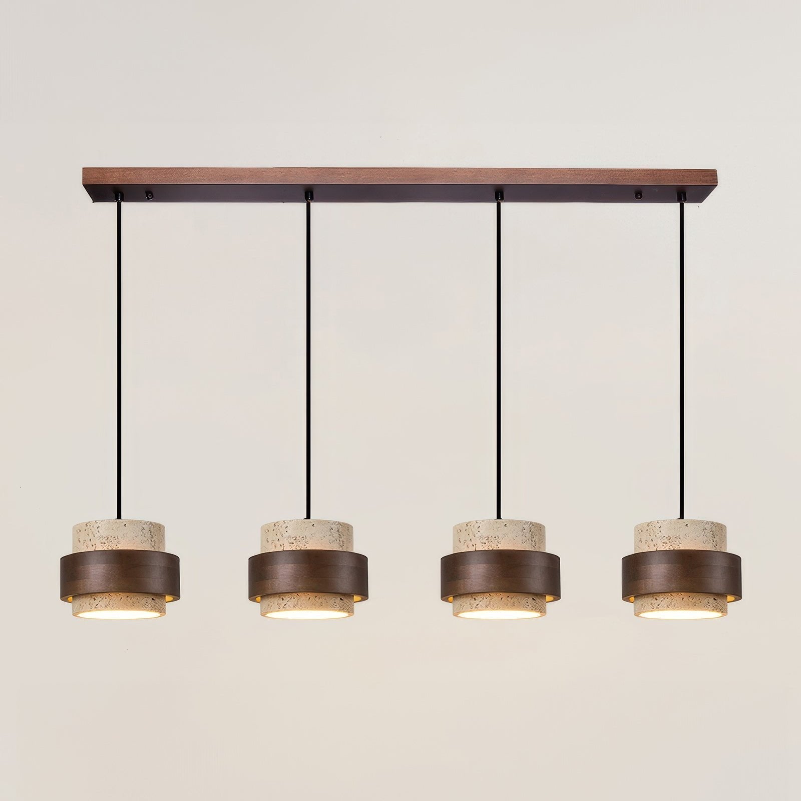 StoneGlow – Pendant Light Made of Natural Stone and Wood