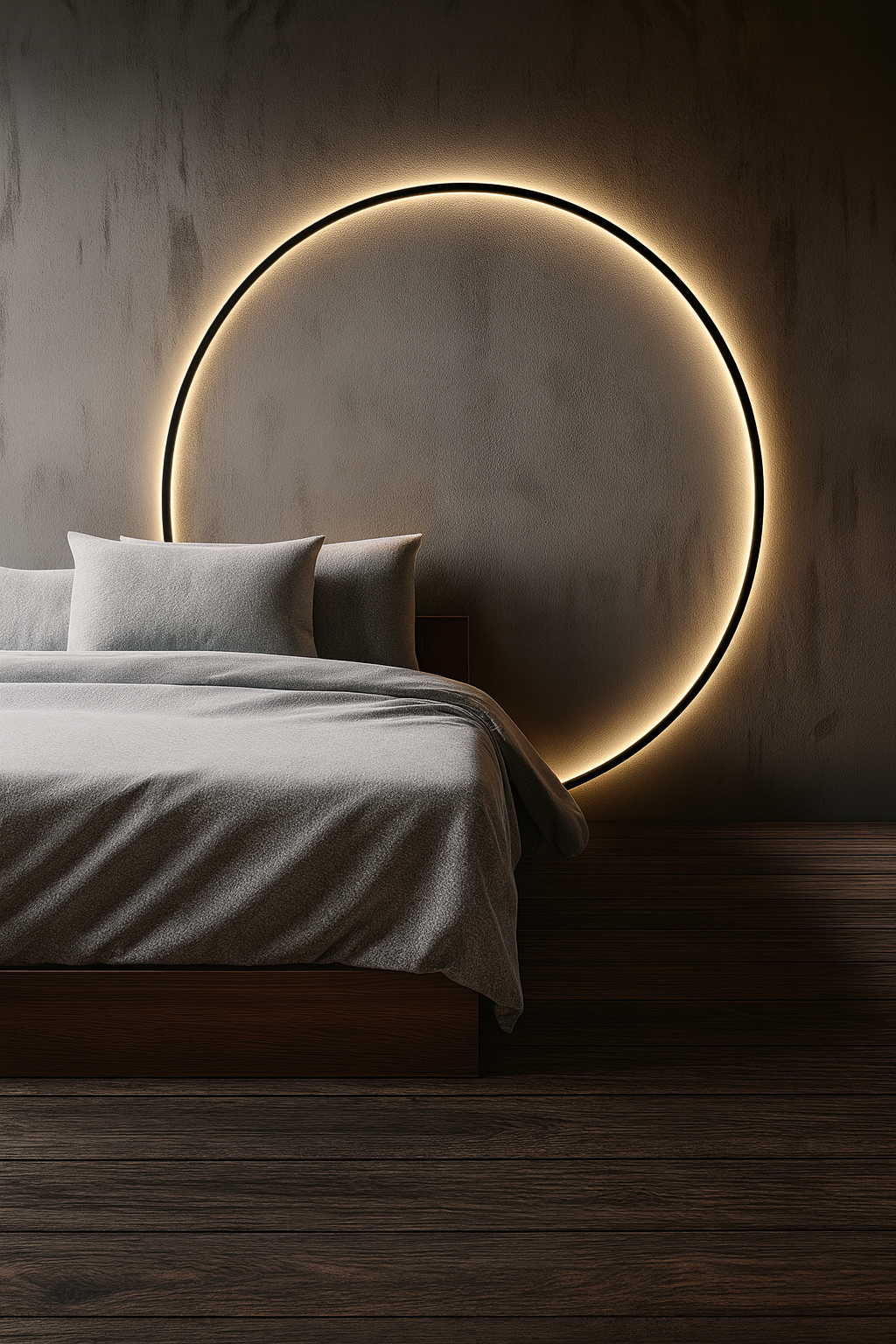 AUREA | Large LED Ring Wall Sconce - Modern Halo Ambient Light